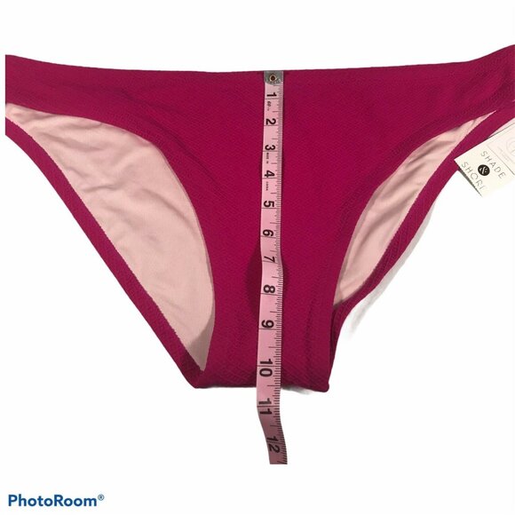 Shade & Shore Womens Size XL Swim Bikini Bottom Low Coverage Cheeky Red New - Picture 7 of 8